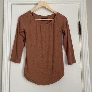 Hatch Maternity Ribbed 3/4 Sleeve Rust Orange Size 1 Small